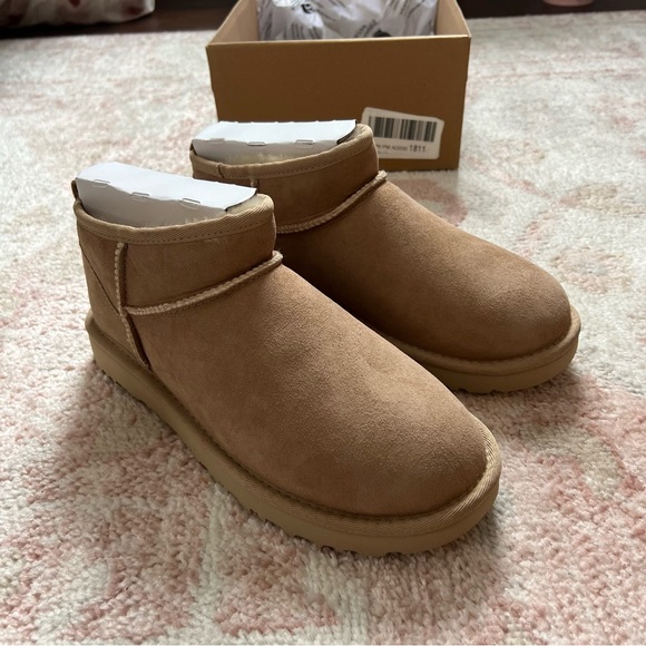 UGG Classic Ultra Mini Boots in Sand - Picture 5 of 7